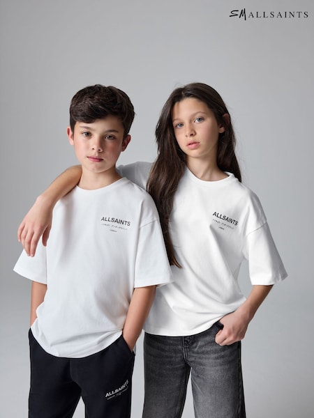 smALLSAINTS White Oversized Underground Crew Cotton T-Shirt (Q86171) | £20 - £28